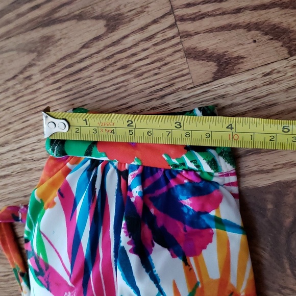 (M) Tropical Print Colorful Bikini Swimsuit Beach Resort Pool - Picture 6 of 7